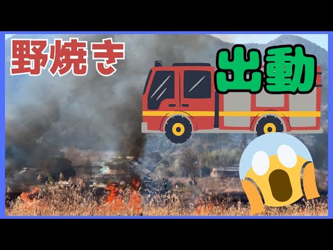 【考察🤔】もはや恒例行事化した野焼きの消防出動😑 #野焼き #消防 #延焼