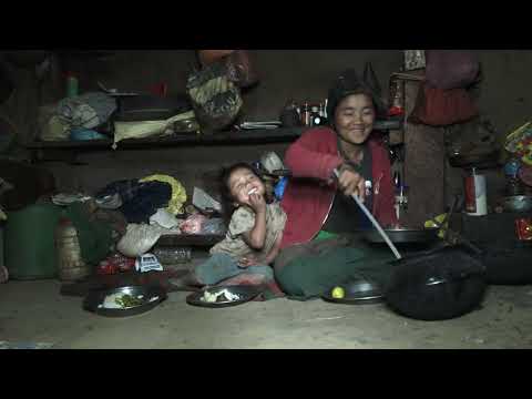 Nepali village || Cooking meat and Kurila vegetables in the village