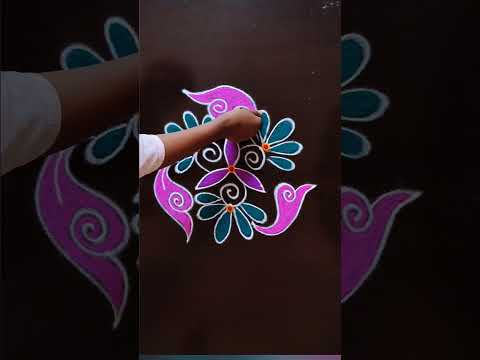 3*2 dots rangoli  | easy daily rangoli design | simple small rangoli | Rangoli | रांगोळी