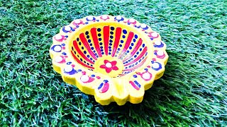 diwali special/easy simple beautiful diya painting ideas/kaarththigai deepam/diy home decor/homemade