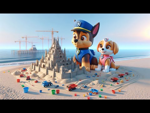 Paw Patrol Ultimate Rescue | SKYE & CHASE Play on the Beach!! | Very Funny Story | Rainbow 3