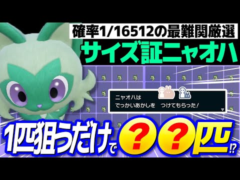 【超検証】色違いニャオハの最大最小サイズは本当に存在するのか？【ポケットモンスター スカーレット・バイオレット/SV】