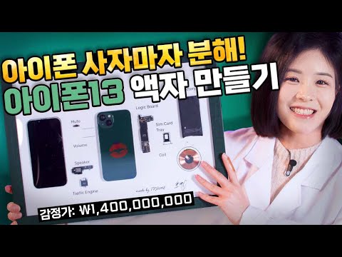 액자 하나에 100만원을 태워?! 새로나온 아이폰13 그린! 🛠  사자마자 분해해서 엄청난 값어치(?)의 액자로 재탄생 시켰습니다!! #iPhone13 #teardowm