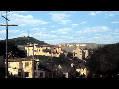 Hollywood Hills 1920s in color [60fps,Remastered] w/sound design added