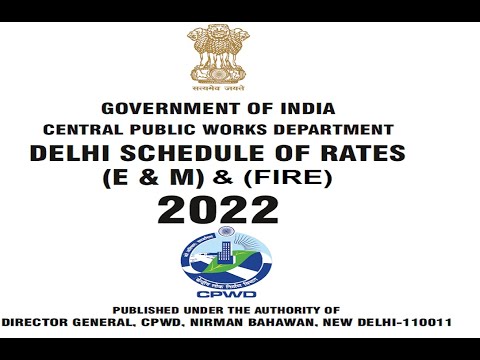 FIRE DSR 2022 | FOR WET RISER & SPRINKLER SYSTEM | DELHI SCHEDULE OF RATES (E & M) 2022 | CPWD