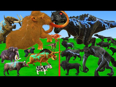 Woolly Mammoth Takes on Zombie Dinosaur in EPIC Size Comparison Prehistoric Mammals Vs Shadow Itself