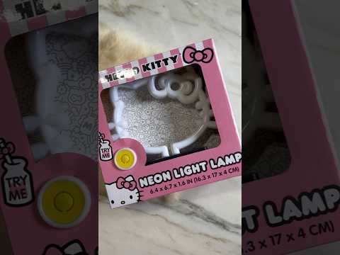 Unbox Hello Kitty neon lamp 😍🎀 #shorts #hellokitty