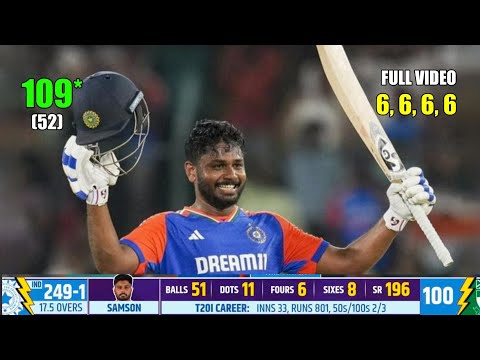 Sanju Samson Batting Today | IND vs SA 4TH T20 2024 Sanju Samson 100 3rd Century vs South Africa