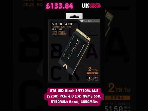 2TB WD Black SN770M, M.2 (2230) PCIe 4.0 (x4) NVMe SSD, 5150MB/s Read, 4850MB/s £133.84 w/code 👇🔥🔥