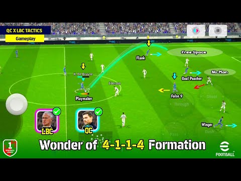 My New Masterclass 4-1-1-4 Custom Formation Review in eFootball 24 Mobile 🔥 Best Formation eFootball