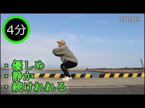 【TABATA】静かにタバタ式トレーニング！