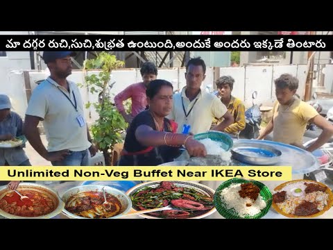 Hard Working Women Selling Cheapest Roadside Unlimited Meals | Famous Hyderabad Street Meals