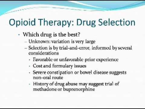 Dr. Russell Portenoy - OPIOID THERAPY