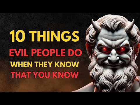 10 things EVIL People do when they KNOW that you KNOW and how to deal with it | Stoic wisdom