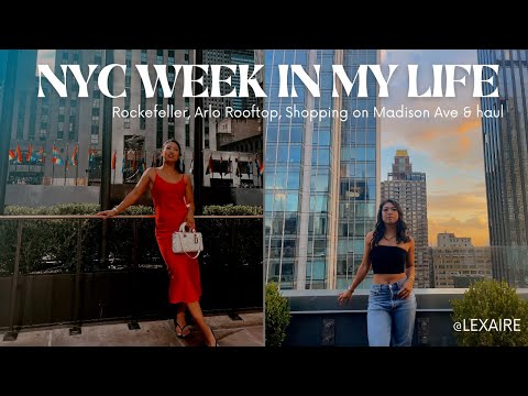 NYC DIARIES: rockefeller center, rooftop sunsets, shopping on madison ave + mini haul | LEXAIRE