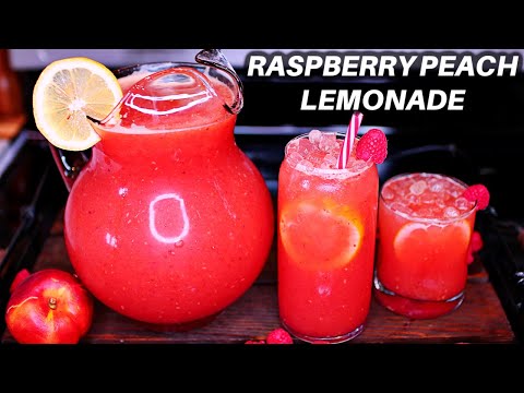 Fresh Raspberry Peach Lemonade Recipe - How to make Lemonade