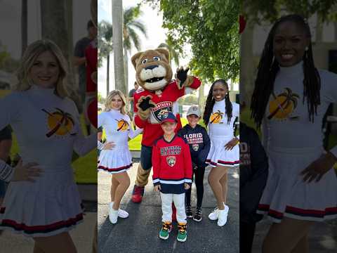 Saturday night fun at the Florida Panthers hockey game with my little champs!