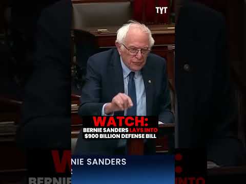 Bernie Goes OFF On $900 Billion Defense Bill