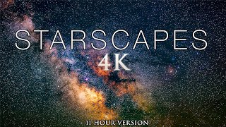 8 HOURS of STARSCAPES (4K) Stunning AstroLapse Scenes + Relaxing Music for Deep Sleep & Relaxation