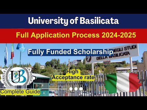 Application Process for University of Basilicata | Study in Italy | Fully Funded Scholarship 🎓🇮🇹