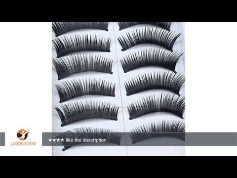 Coromose 10 Pairs Fashion Handmade Long False Eyelashes | Review/Test