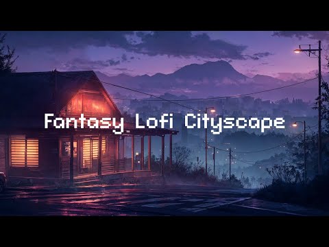 Fantasy Lofi Cityscape 🏙️ Lofi Night Chill 🌙 Lofi Music To Study/ Chill/ Stress Relief