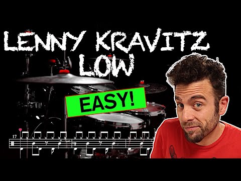 Lenny Kravitz - Low - Drum cover (with scrolling drum score)