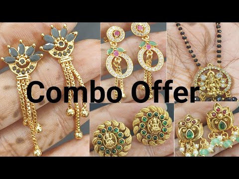 Combo Offer | 3 @ 699/- free shipping | 7013932993 | Earrings | Blackbeads