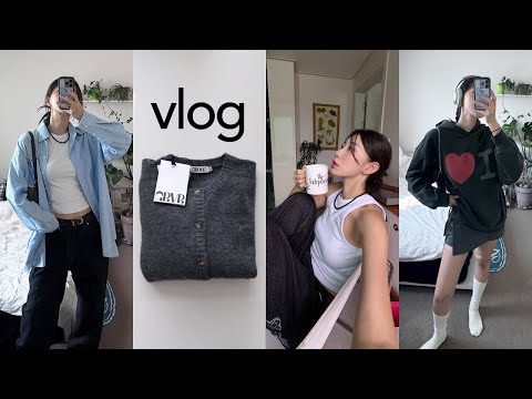 vlog✦ 가을준비 데일리룩. 출근룩(+구독자이벤트 ♡¸.•*). 언박싱(그로브,리트리버 클럽). 한강공원에서 라면먹고 노을 구경하기. 직장인 일상브이로그