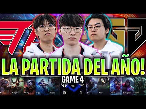 FAKER EN LA MEJOR PARTIDA DEL AÑO!😱 *HISTÓRICO* | T1 vs GEN Game 4 SEMIFINAL WORLDS 2024 LVP ESPAÑOL