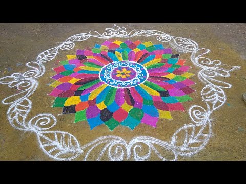 easy rangoli muggulu ll festival rangoli muggulu ll