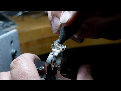 Deco Diamond Five Stone Engagement Ring Crafting - Terry & Georgia | The Village Goldsmith