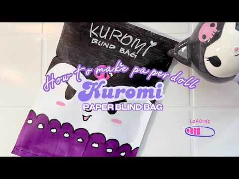 🎀blindbag diy🎀 How to make Kuromi doll squishy in paper blind bag | ASMR #sanrio