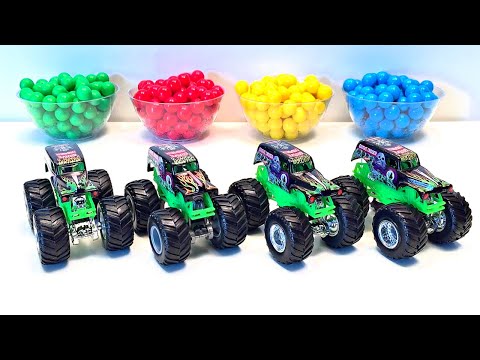 GRAVE DIGGER | MONSTER JAM | JELLO MEGA MESS | HOT WHEELS MONSTER TRUCKS | FREESTYLE | MONSTER TRUCK