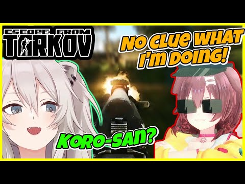 [Hololive] Botan Guides a Noise-Canceled Korone Through Tarkov! BotaKoro Collab Highlights!