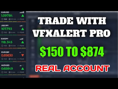 Trade With VfxAlert Pro - $150 to $874 in Real Account - Binary options strategy