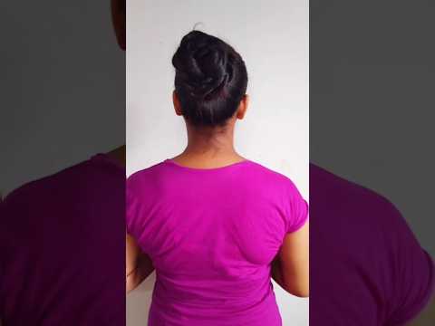 Summer Bun Hairstyle For Long Hair || hairstyle for girls #shorts#hairtutorial#hairbun#easyhairstyle