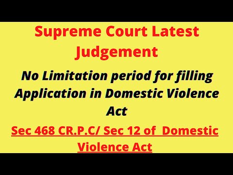 #scjudgement No limitation in Domestic Violence Act/ Sec. 12/Sec 31 Domestic Violence/Sec 468 CR.P.C