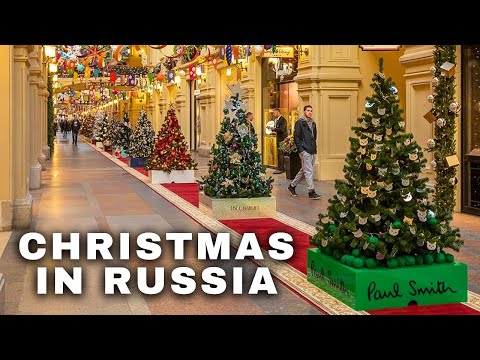 Christmas Tree Hunting in a Luxury Moscow Shopping Mall