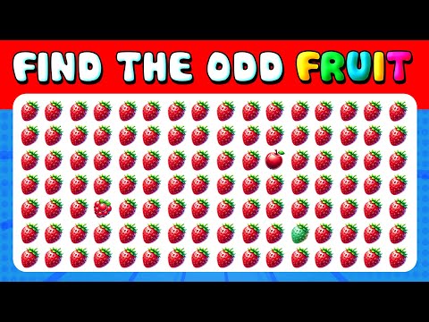 238 Puzzles for GENIUS | Find the ODD One Out | Emoji Fruit Quiz 2025 🍓🥑 Easy Level, Hard Levels