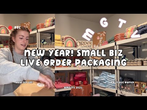 MGTV Live Order Packaging for my Small Business Boutique! Real time, calm, asmr, study cafe music