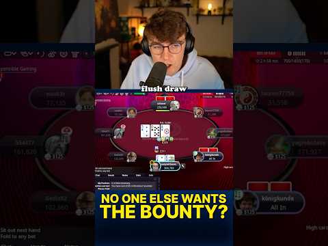 NO ONE ELSE WANTS THE BOUNTY? 😬😬 #pokerstars #poker #wcoop