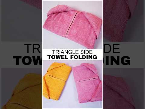 TOWEL FOLDING TRIANGLE SIDE #towelart #towelfolding #housekeeping