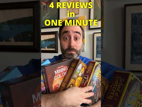 Reviewing 4 Board Games in ONE MINUTE                      #boardgames