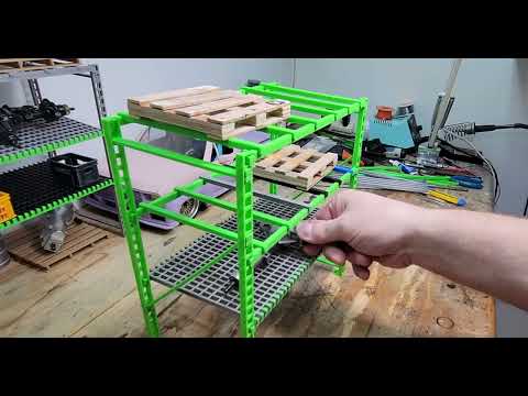 3D Printed 1/10 scale Industrial shelves for Garage, Warehouse or Diorama