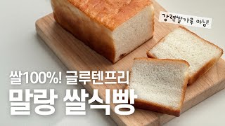 🌾반죽없이, 발효 30분! 진짜 쉬운 쌀100%식빵 만들기 | 쌀식빵 만드는 법, 글루텐프리 베이킹, 비건 베이킹