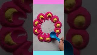 DIY rangoli art with a tropical Theme#rangoli #satisfying #short