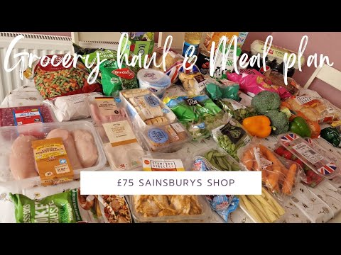 £75 Small Sainsburys haul & Meal plan | What I buy my family for the week