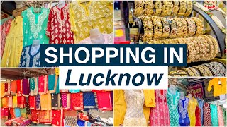 Best of Lucknow SHOPPING-Lucknowi Kurta, Chikankari Kurti, Bridal Jewelry | Aminabad Market