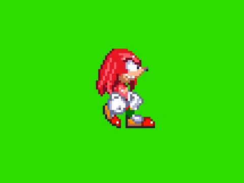 Knuckles walking футаж (sprite animation).